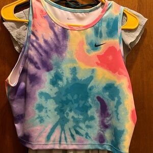 Tie Dye Cropped Nike Dri Fit Top